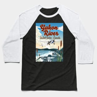 Yukon River United States Canada travel poster Baseball T-Shirt